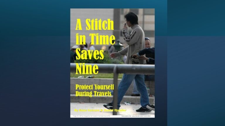 A Stitch in Time Saves Nine